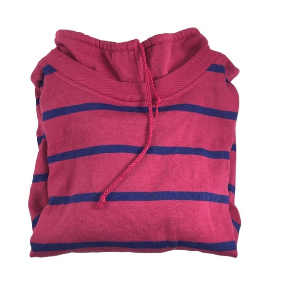 VINTAGE SINGLE STITCH PACER PINK WITH PURPLE STRIPED MOCK NECK PULLOVER 13711 WO - Picture 3 of 5